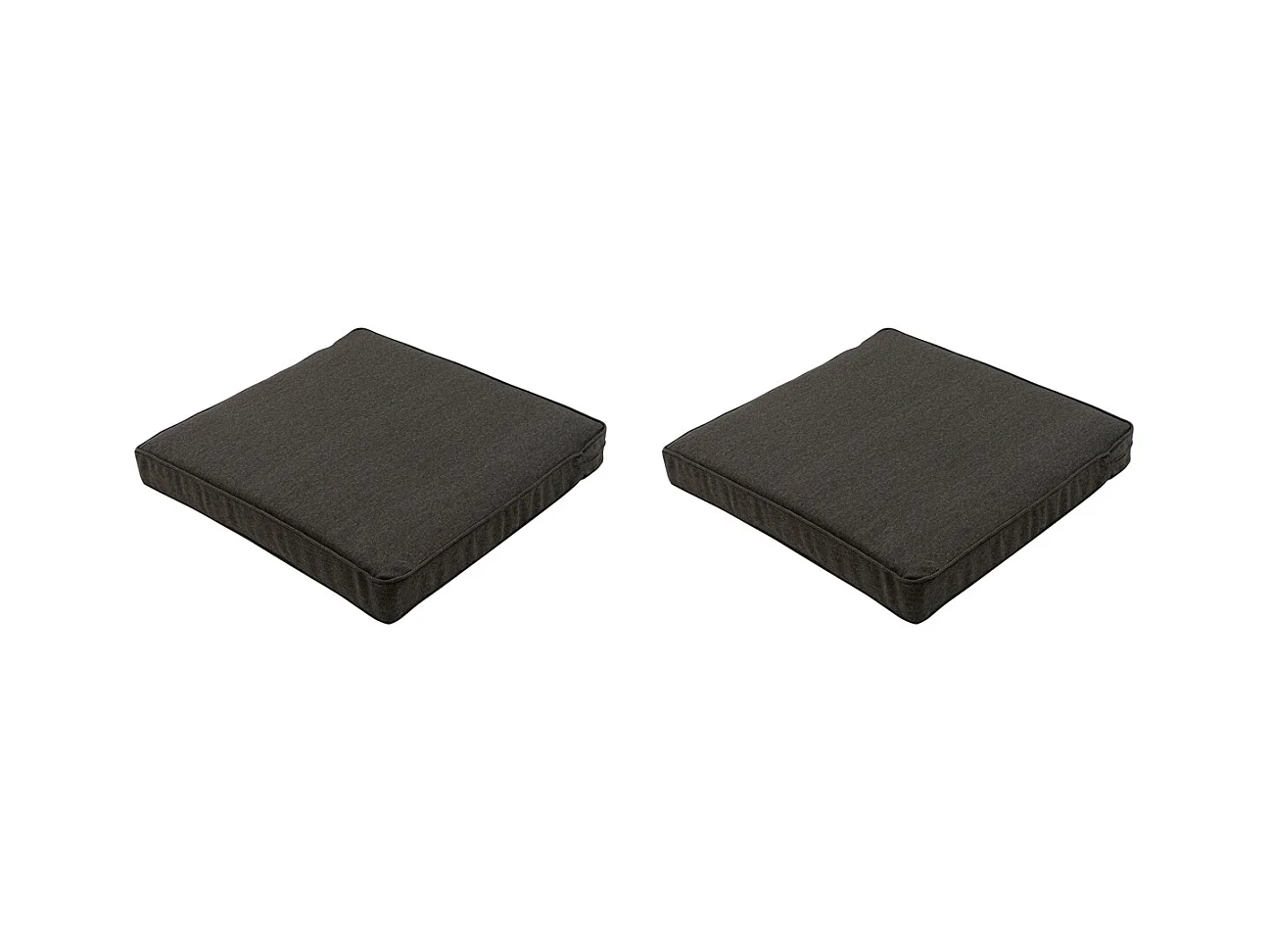 Coussin d'assise Lounge Profi-Line en toile éco+ gris foncé - Dimensions approximatives : 60 x 60 cm - Lot de 2