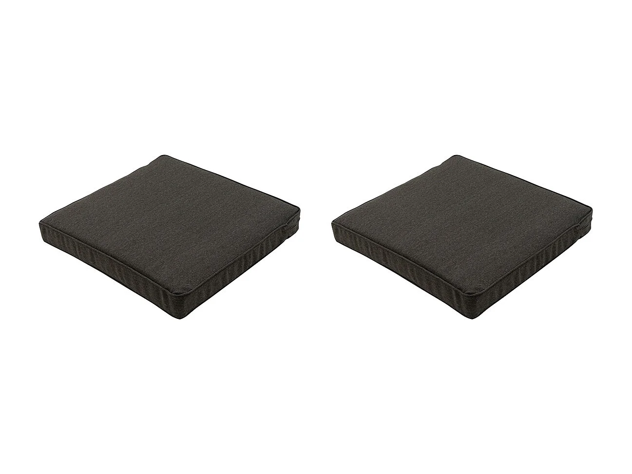 Coussin d'assise Lounge Profi-Line en toile éco+ gris foncé - Dimensions approximatives : 60 x 60 cm - Lot de 2