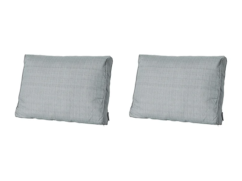 Coussin de dossier Lounge Basic gris - Environ 40 x 60 cm - Lot de 2