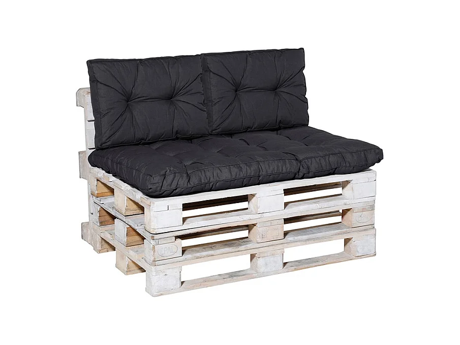 Florance Rugkussen Basic black - Ca. 43x60 cm - Set van 2