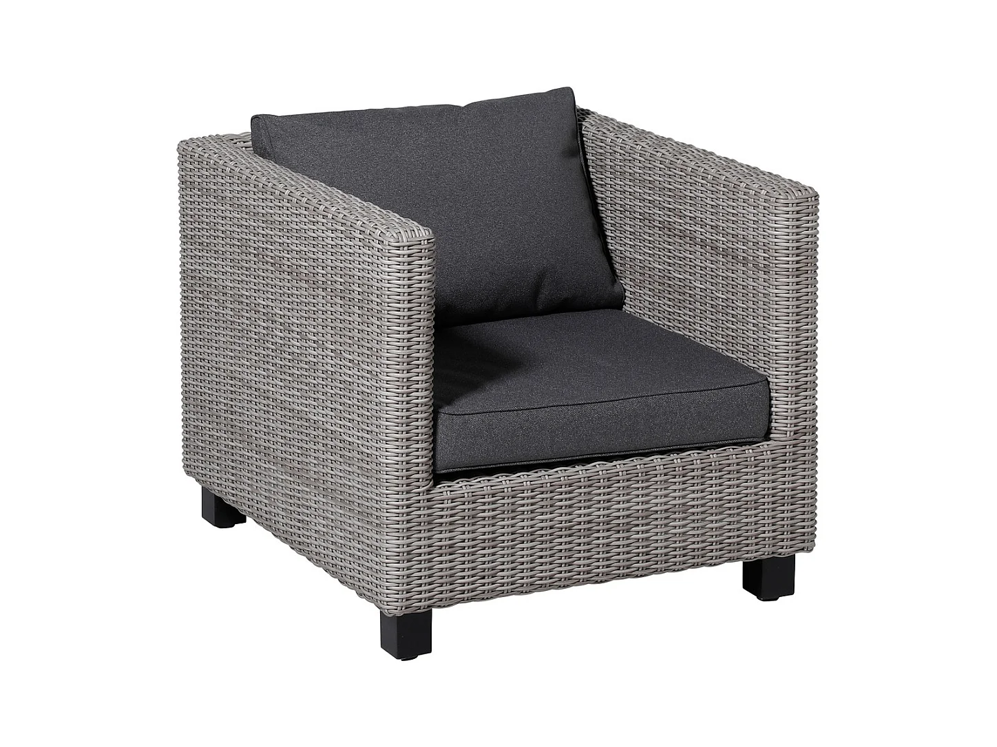 Coussin d'assise Lounge Profi-Line Manchester gris - Env. 60 x 60 cm - Lot de 2