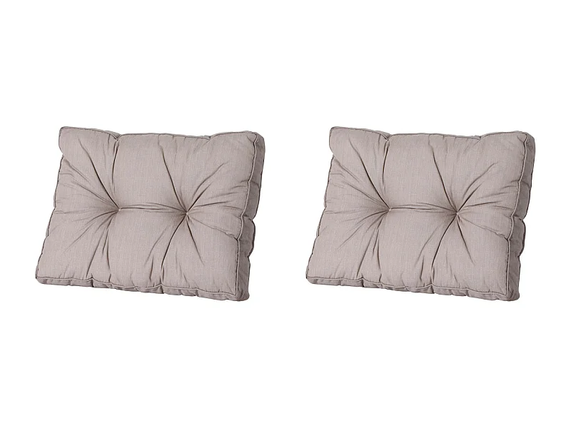 Florance Rugkussen Basic taupe - Ca. 43x60 cm - Set van 2