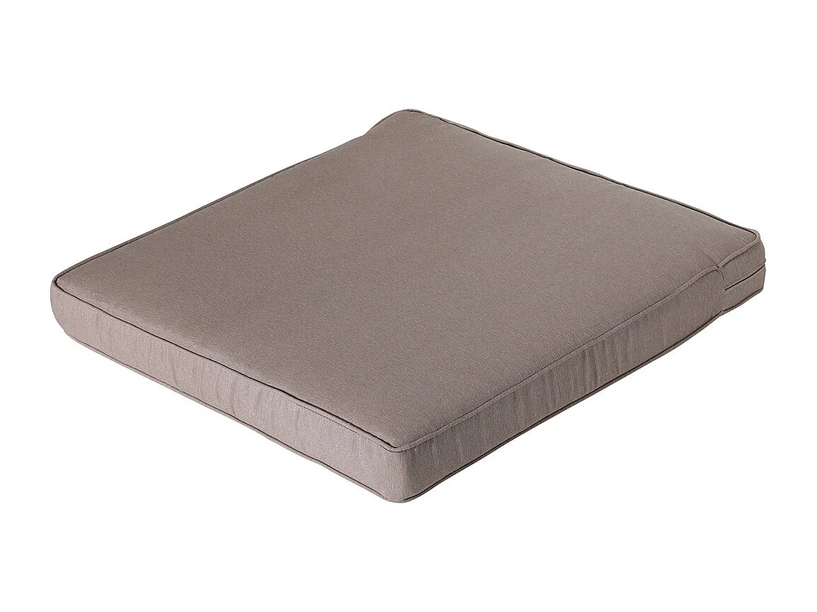 Coussin d'assise Lounge Profi-Line Panama taupe - Env. 60x60 cm - Lot de 2