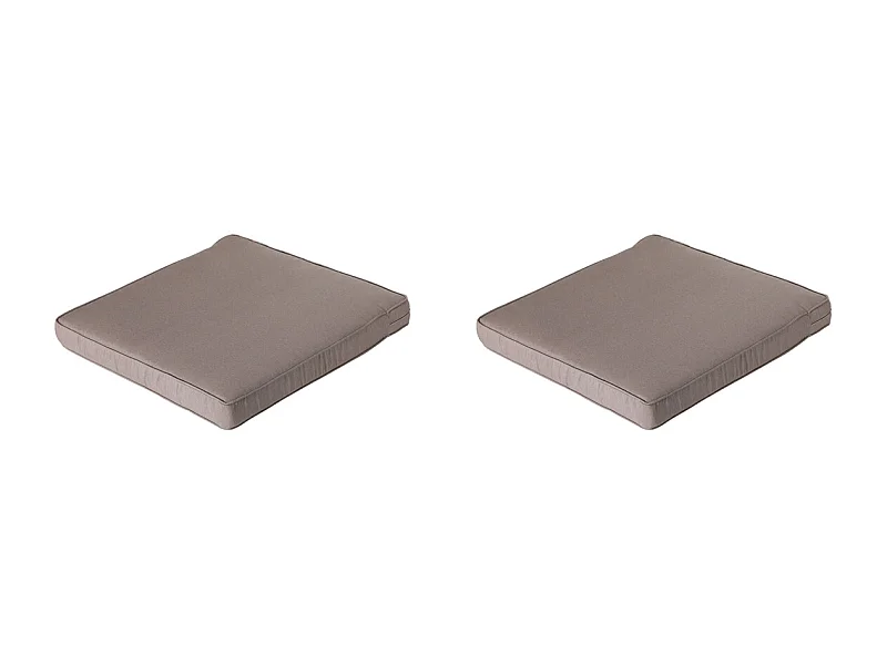 Coussin d'assise Lounge Profi-Line Panama taupe - Env. 60x60 cm - Lot de 2