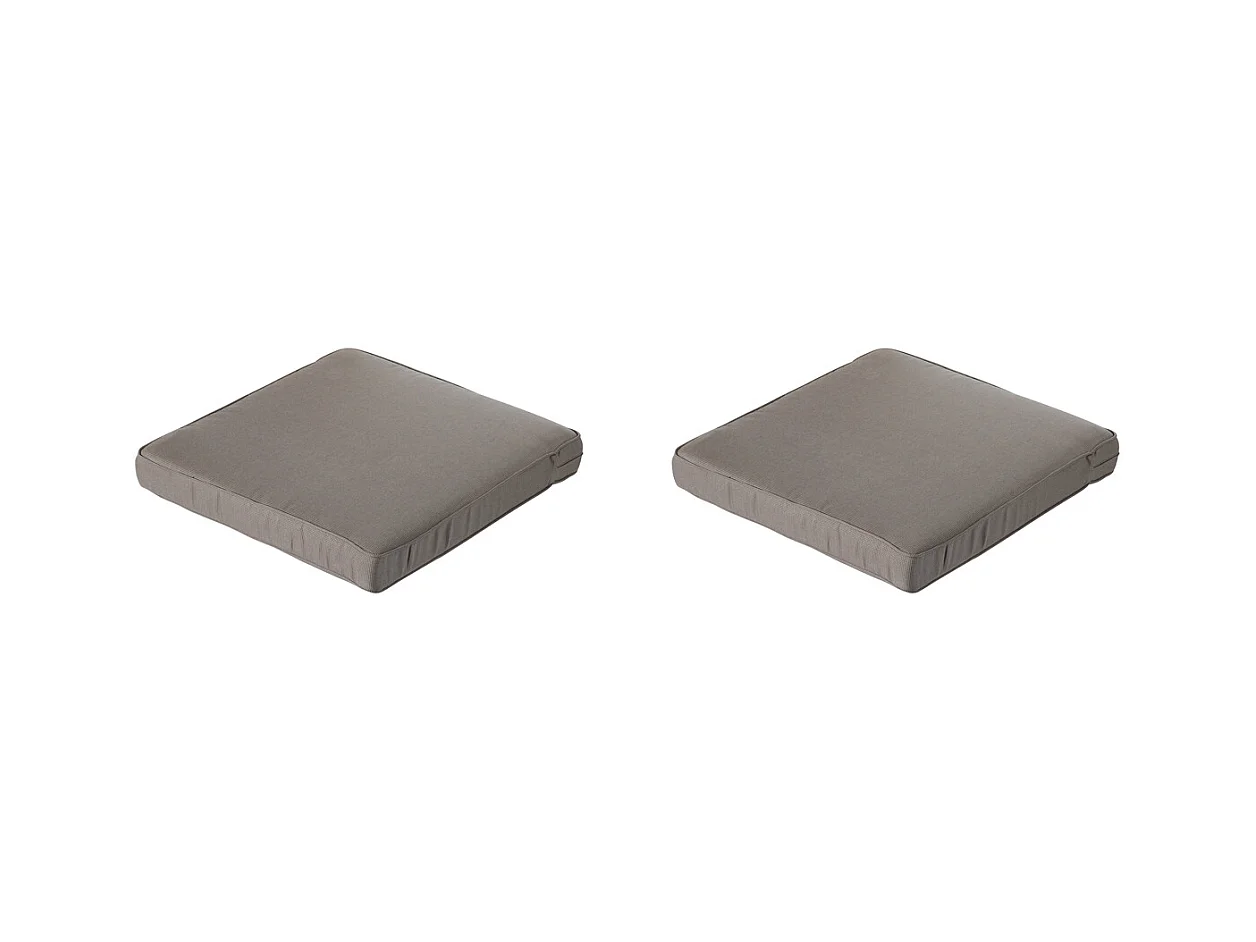 Coussin d'assise Lounge Profi-Line Rib liver - Environ 73 x 73 cm - Lot de 2