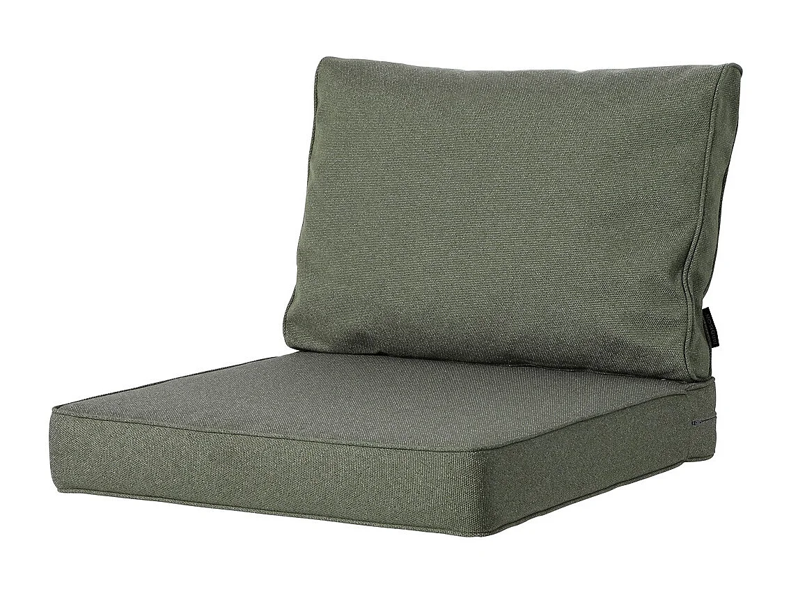 Coussin d'assise Lounge Profi-Line Manchester vert - Env. 60 x 60 cm - Lot de 2