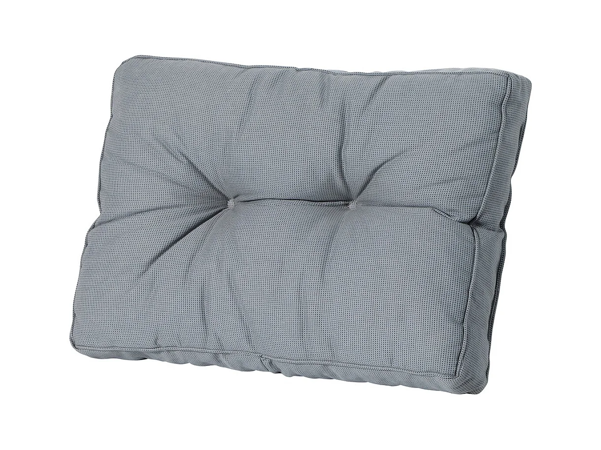 Coussin de dossier Florance côtelé gris - Environ 43 x 73 cm - Lot de 2