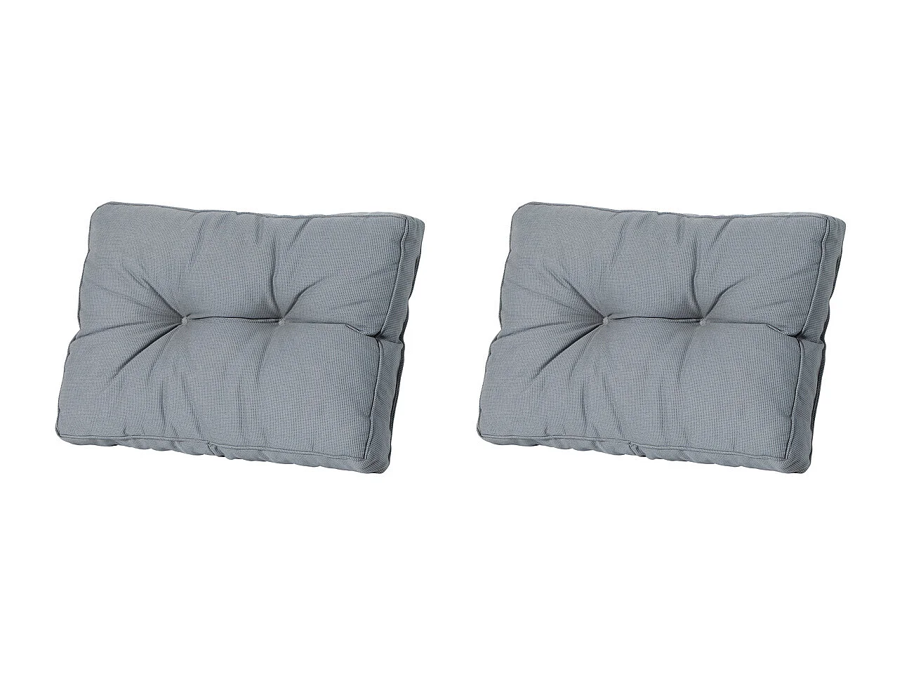 Coussin de dossier Florance côtelé gris - Environ 43 x 73 cm - Lot de 2