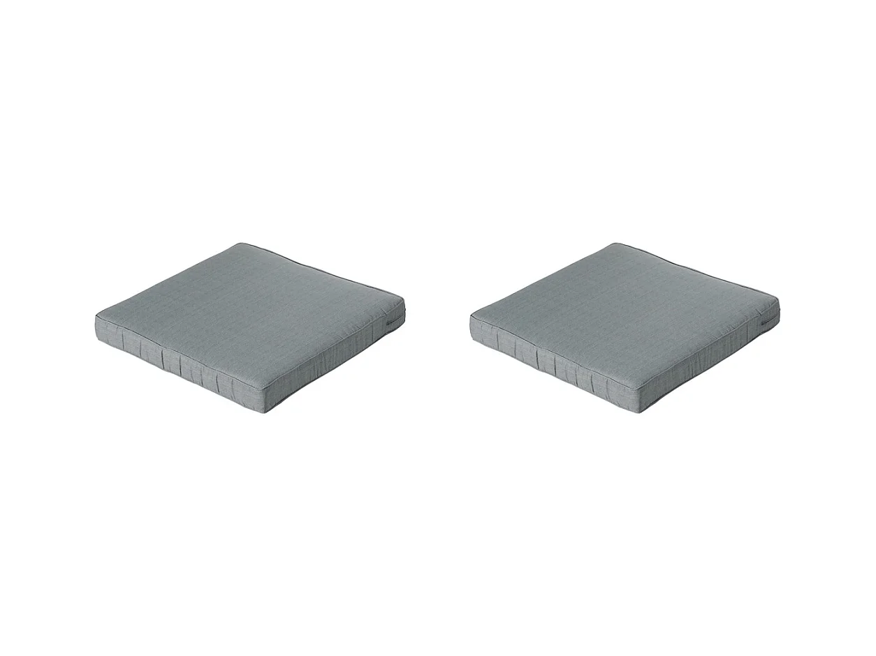 Coussin de siège Lounge Basic gris - Environ 73 x 73 cm - Lot de 2