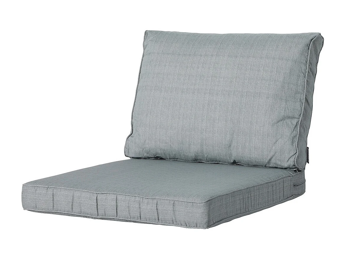 Coussin de siège Lounge Basic gris - Environ 73 x 73 cm - Lot de 2