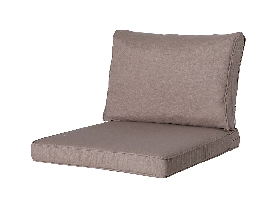 Coussin de dossier Panama taupe - Environ 40 x 60 cm - Lot de 2