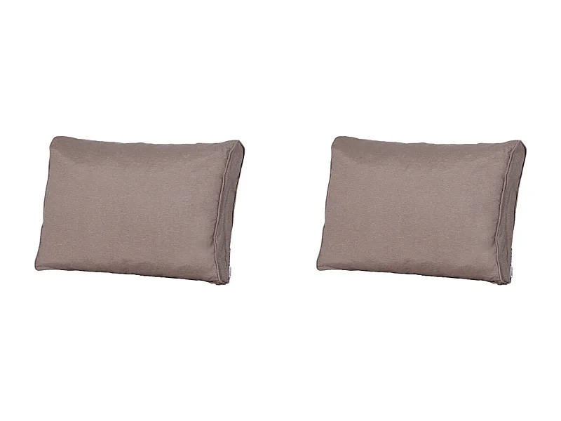 Coussin de dossier Panama taupe - Environ 40 x 60 cm - Lot de 2