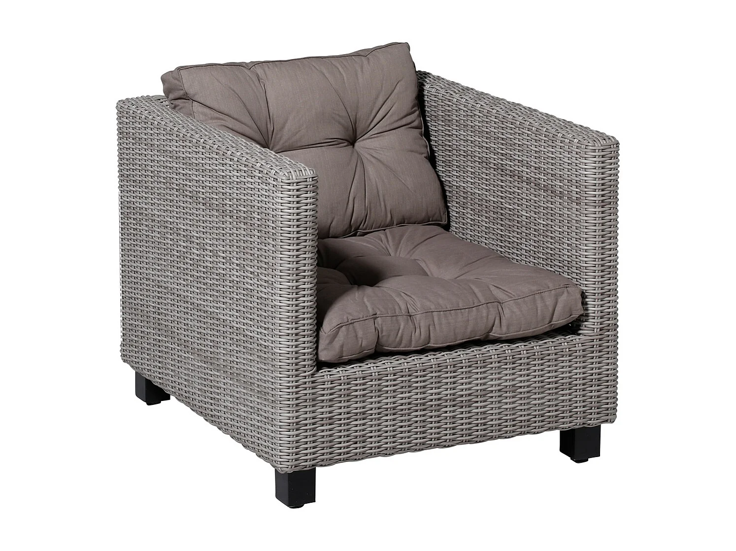 Coussin de dossier Florance Basic taupe - Environ 43 x 73 cm - Lot de 2