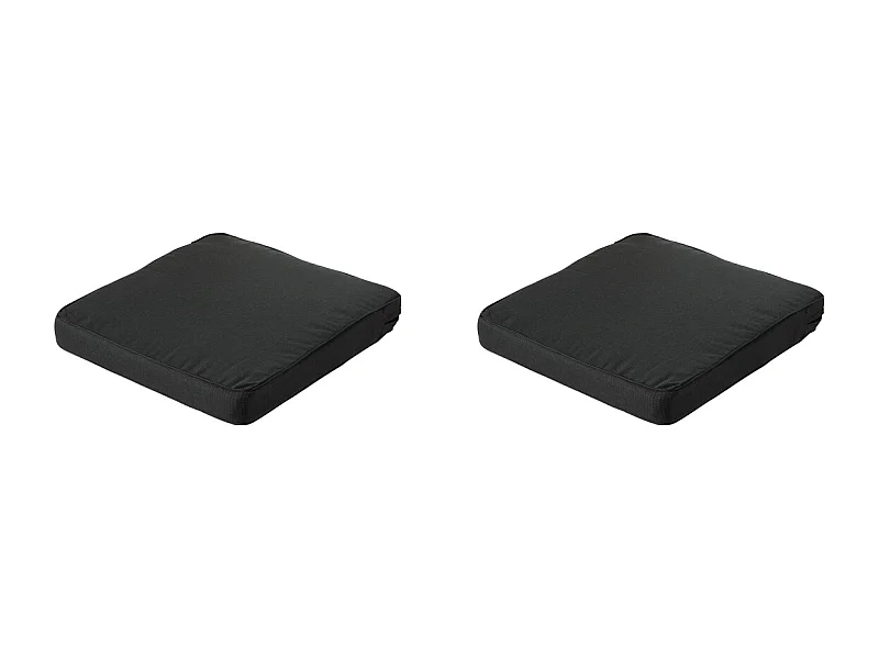 Lounge Profi-Line Zitkussen Rib black - Ca. 73x73 cm - Set van 2