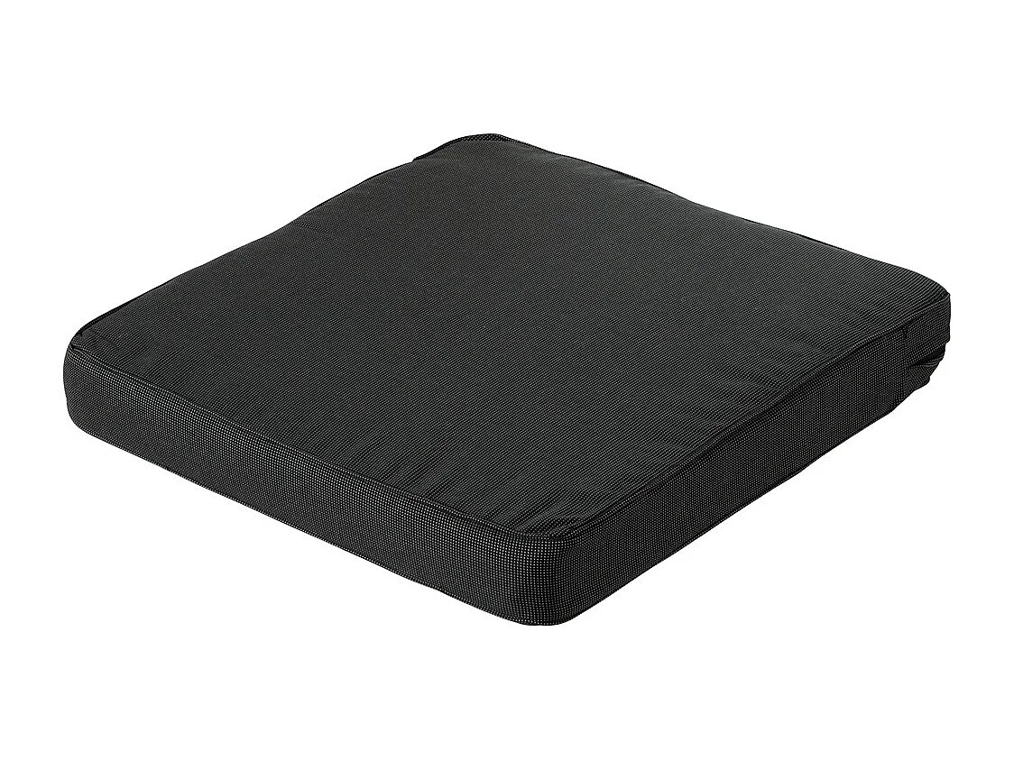Coussin d'assise Lounge Profi-Line Rib noir - Env. 73 x 73 cm - Lot de 2