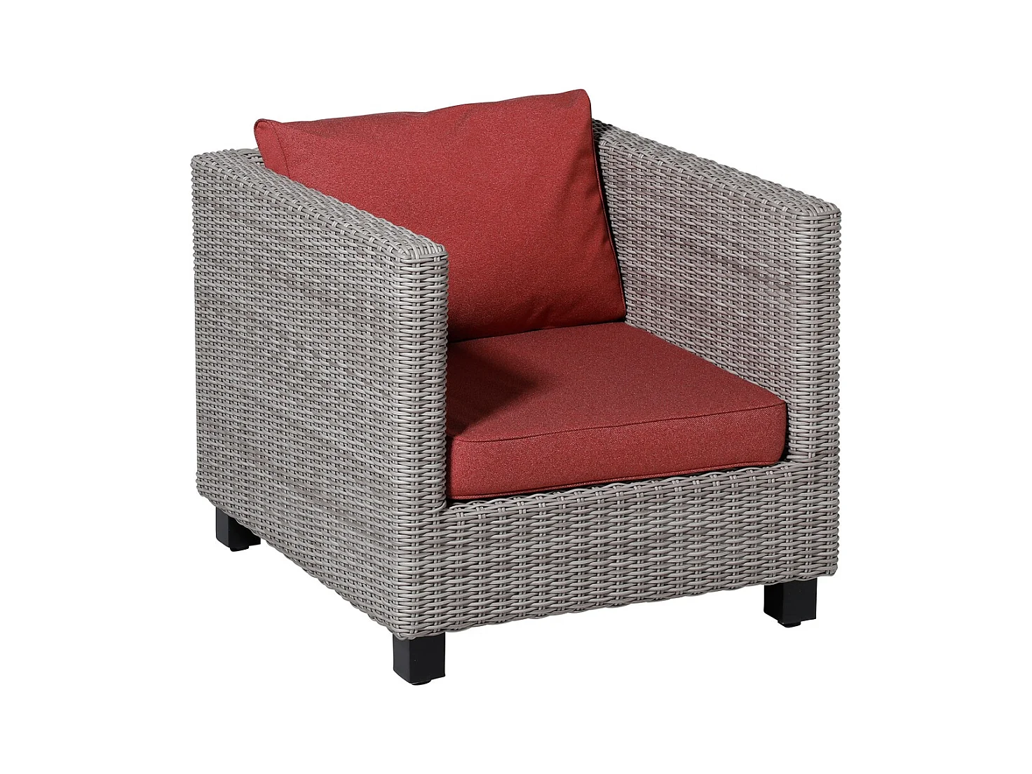 Coussin d'assise Lounge Profi-Line Manchester rouge - Env. 73 x 73 cm - Lot de 2