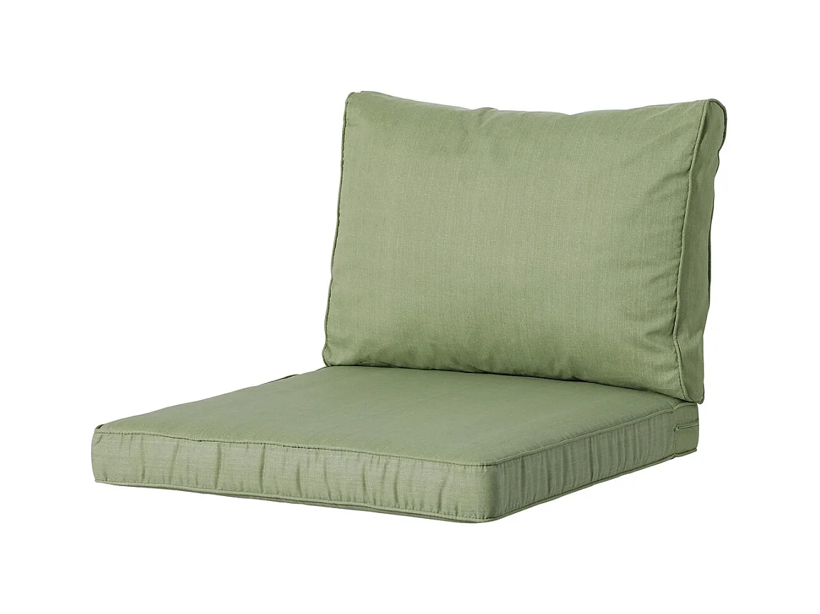 Coussin de siège Lounge Basic vert - Environ 60 x 60 cm - Lot de 2