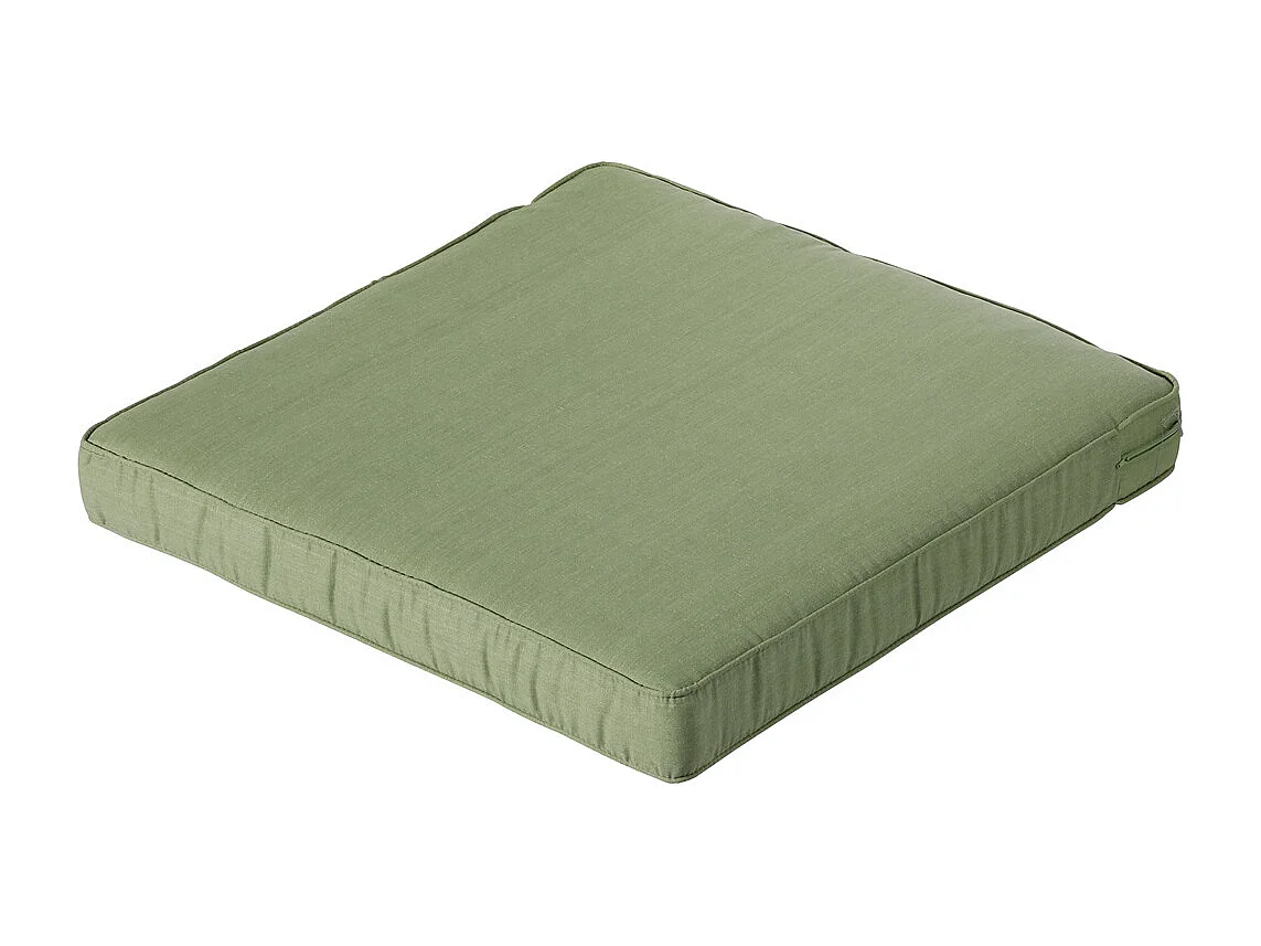 Coussin de siège Lounge Basic vert - Environ 60 x 60 cm - Lot de 2