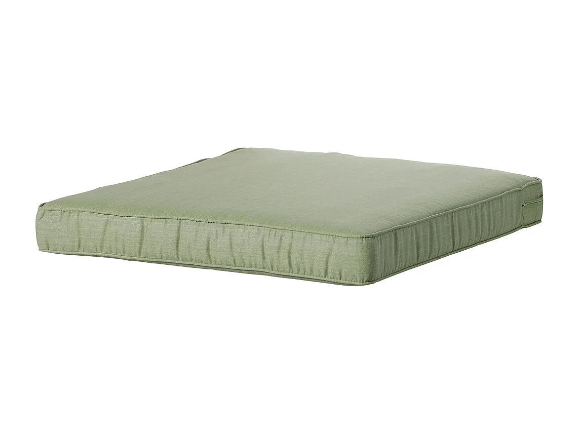 Coussin de siège Lounge Basic vert - Environ 60 x 60 cm - Lot de 2