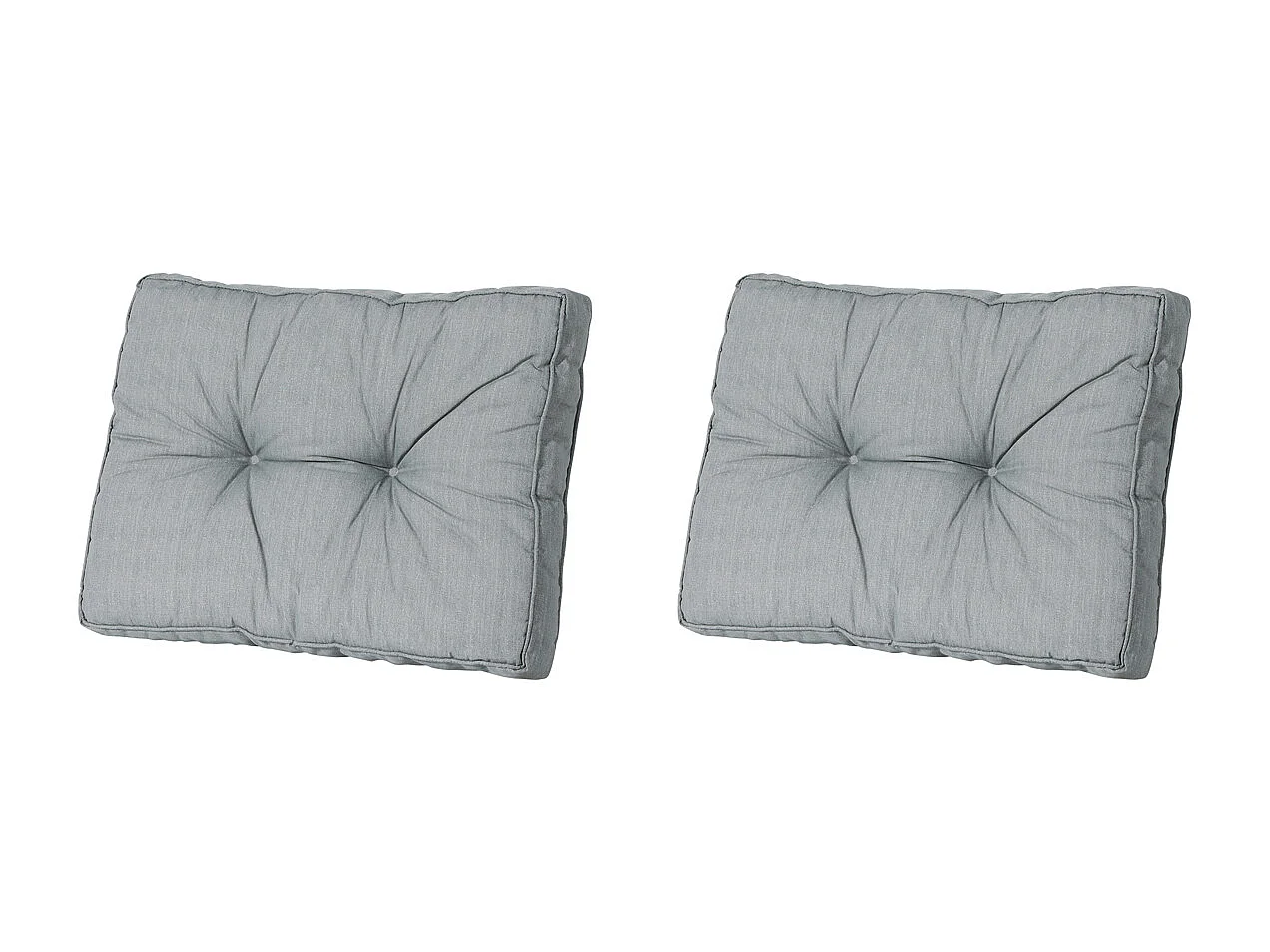 Coussin de dossier Florance Basic gris - Environ 43 x 60 cm - Lot de 2