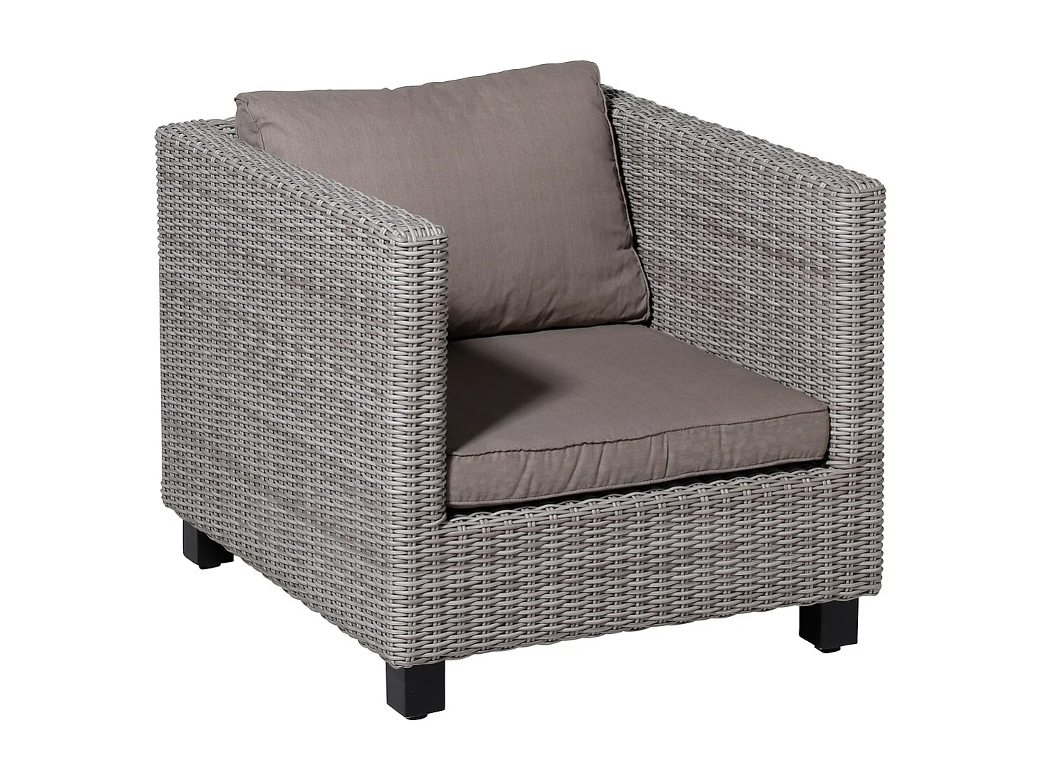 Coussin de siège Lounge Basic taupe - Environ 73 x 73 cm - Lot de 2