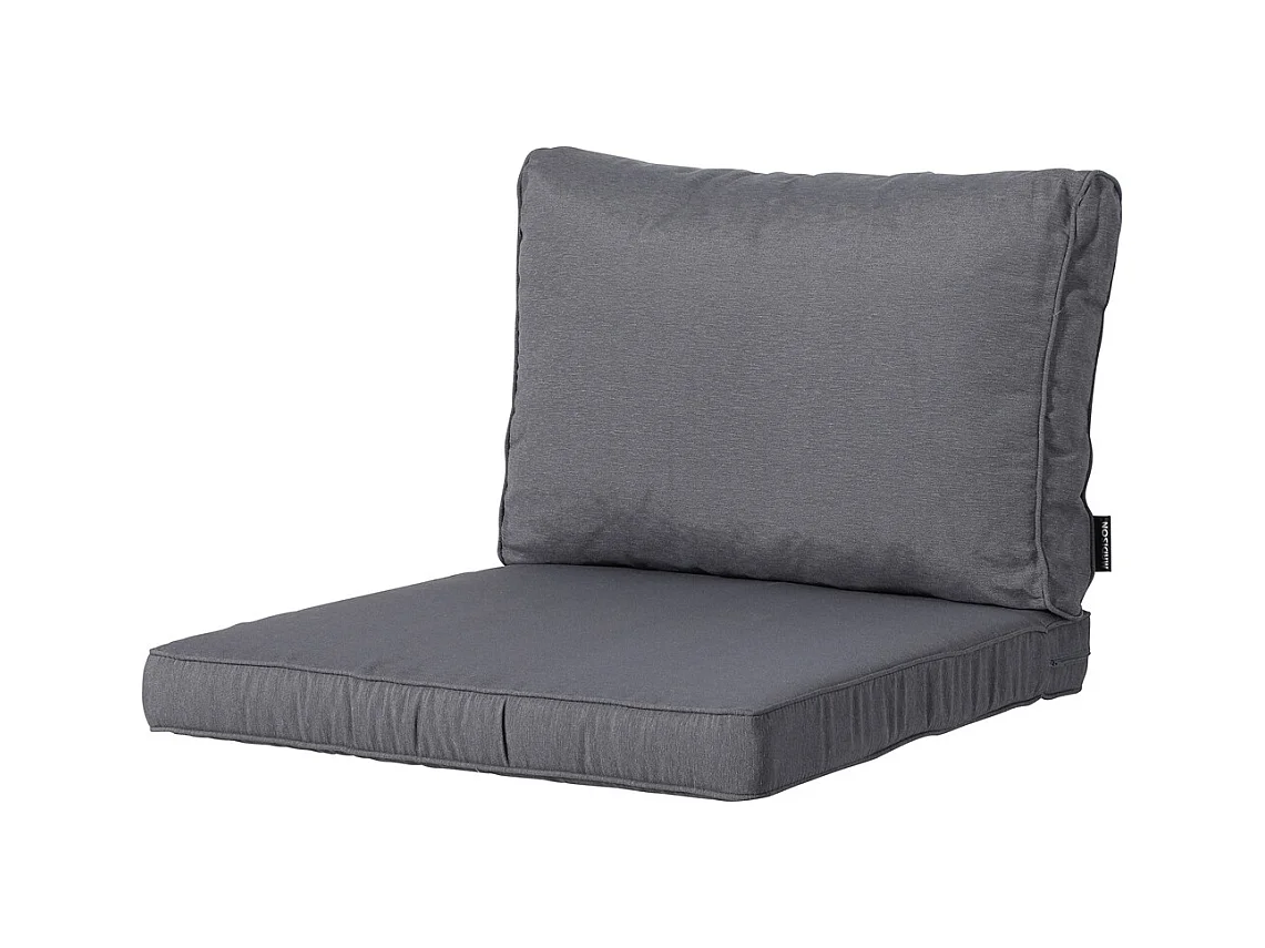 Coussin de dossier Panama gris - Environ 40 x 60 cm - Lot de 2