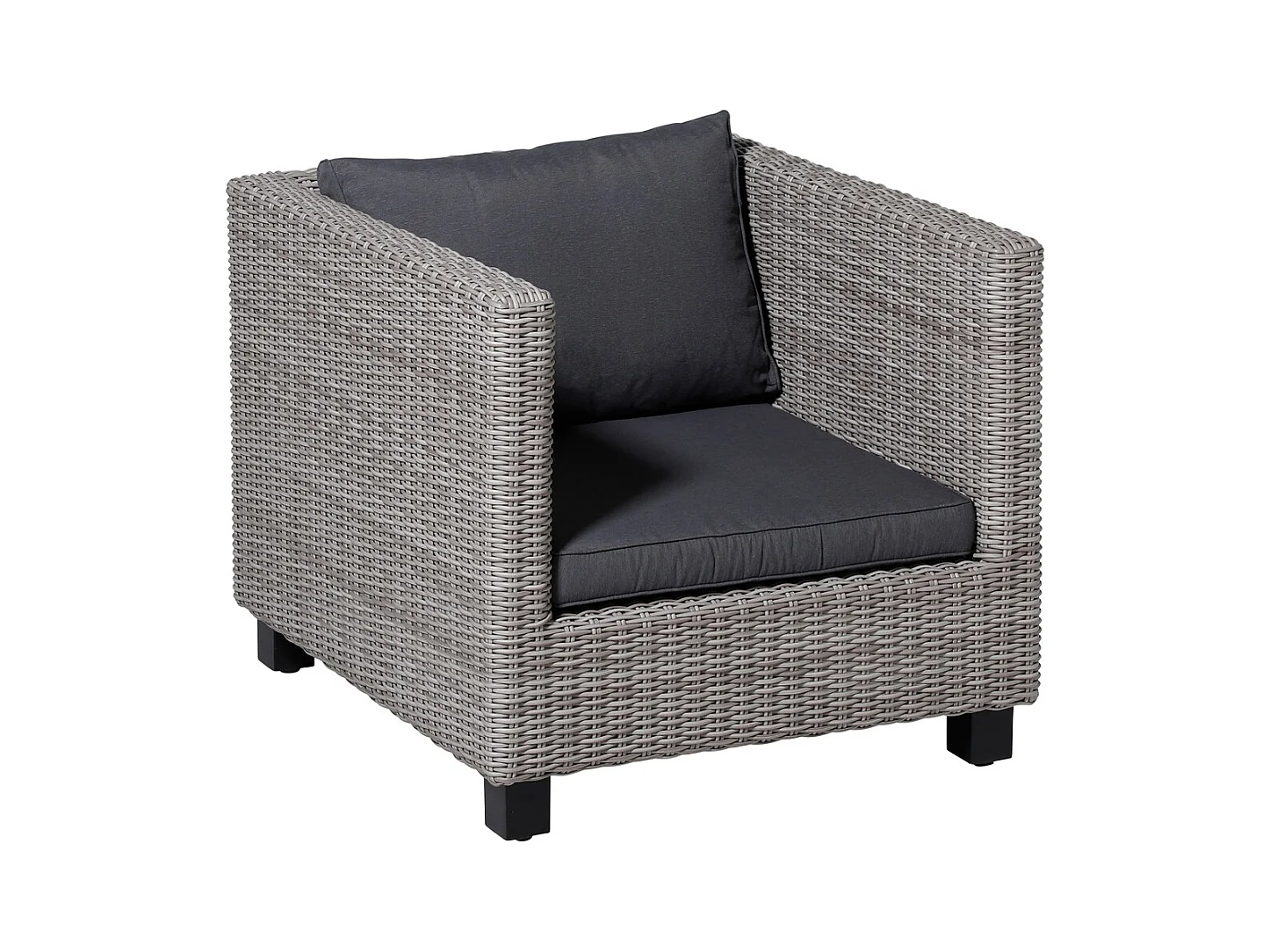 Coussin de dossier Panama gris - Environ 40 x 60 cm - Lot de 2