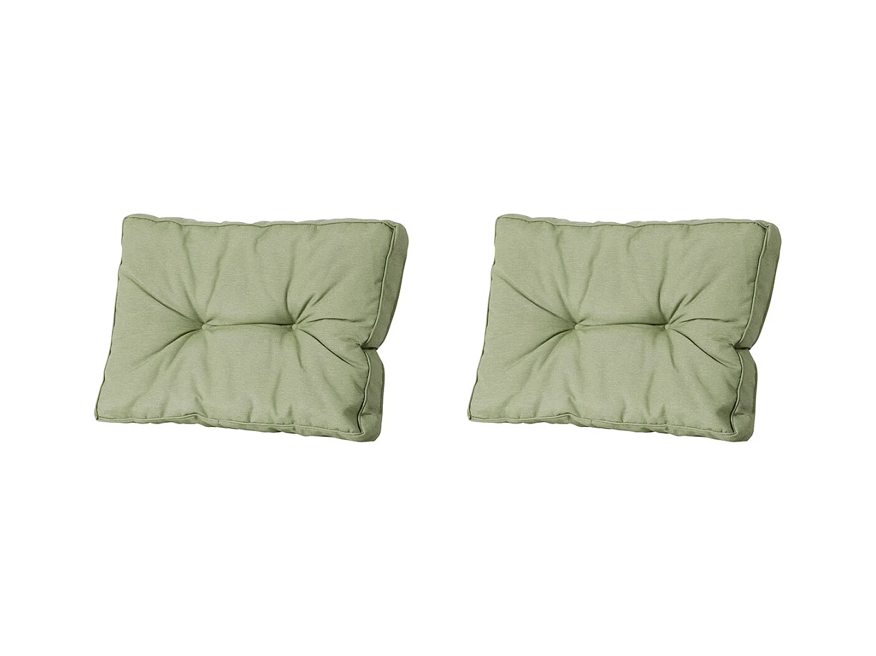 Coussin de dossier Florance Panama sauge - Environ 43 x 73 cm - Lot de 2