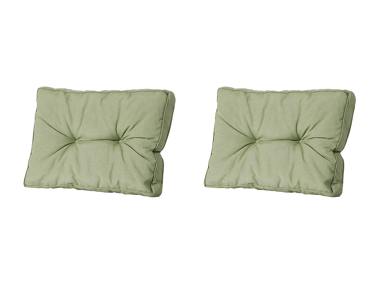 Coussin de dossier Florance Panama sauge - Environ 43 x 73 cm - Lot de 2