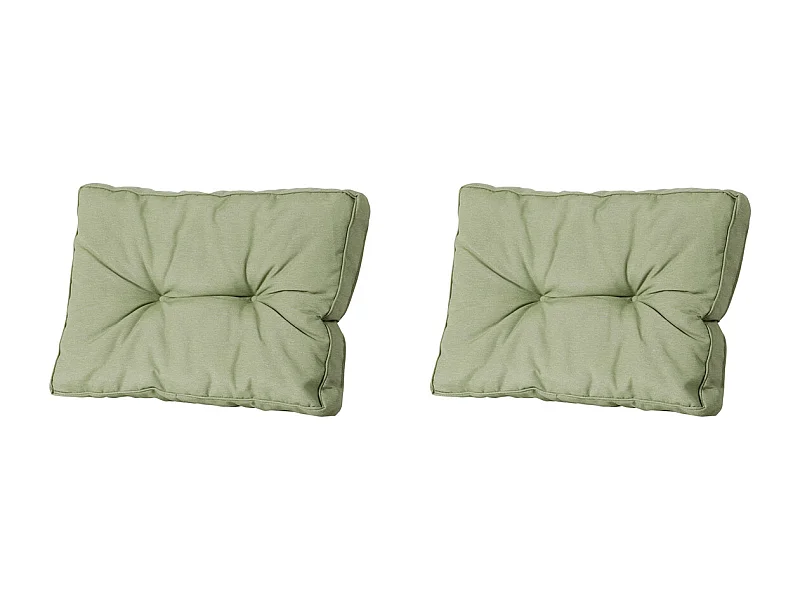 Coussin de dossier Florance Panama sauge - Environ 43 x 73 cm - Lot de 2