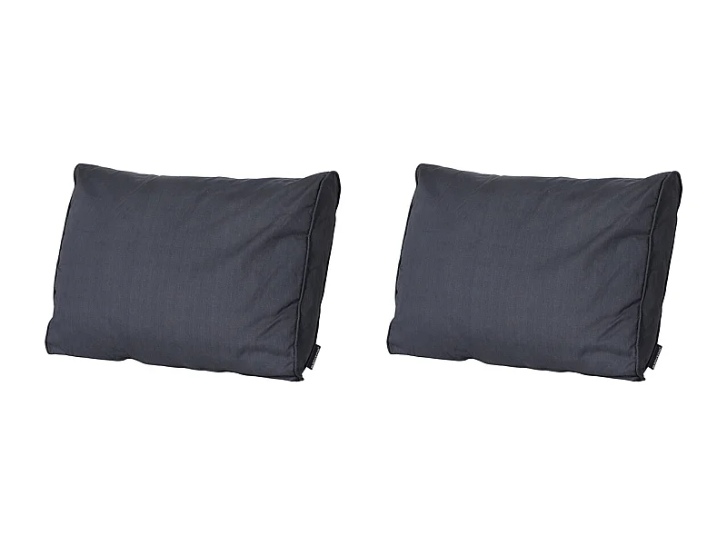 Coussin de dossier Lounge Basic noir - Environ 40 x 60 cm - Lot de 2