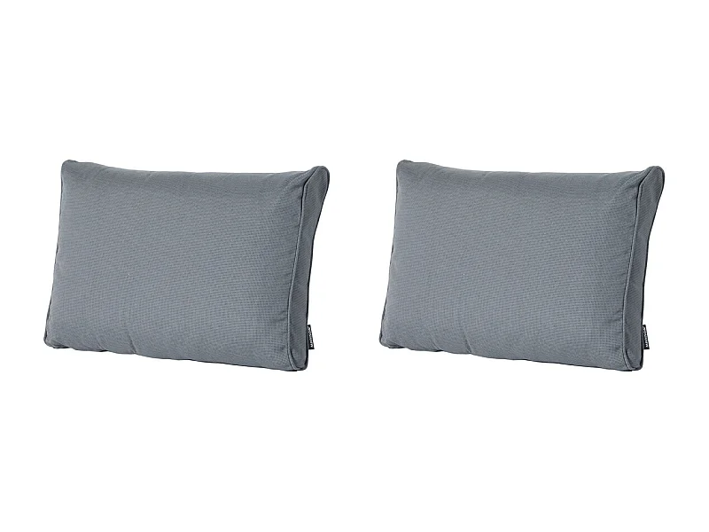 Coussin de dossier Lounge Rib gris - Environ 43 x 73 cm - Lot de 2