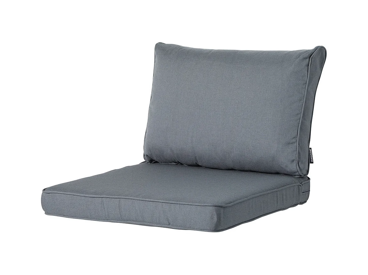 Coussin de dossier Lounge Rib gris - Environ 43 x 73 cm - Lot de 2