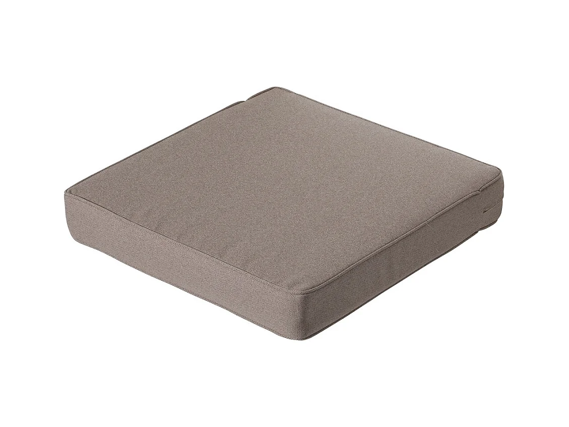Coussin d'assise Lounge Profi-Line Manchester taupe - Env. 60x60 cm - Lot de 2