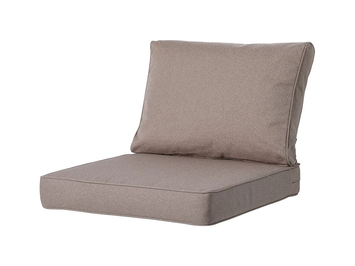 Coussin d'assise Lounge Profi-Line Manchester taupe - Env. 60x60 cm - Lot de 2