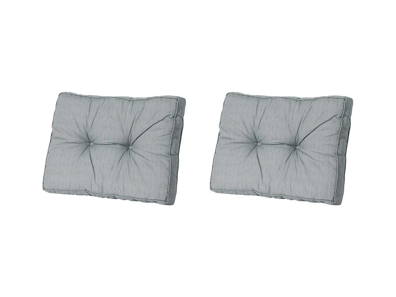 Coussin de dossier Florance Basic gris - Environ 43 x 73 cm - Lot de 2