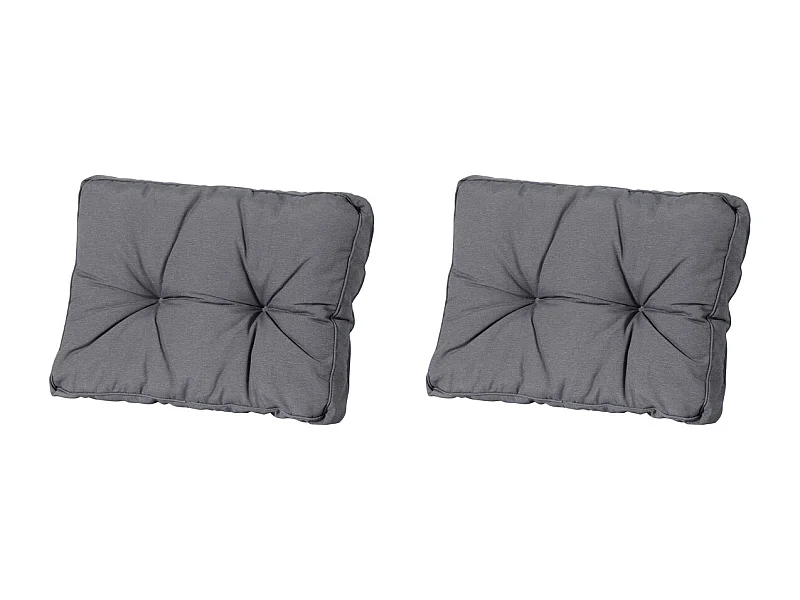 Florance Rugkussen Panama grey - Ca. 43x73 cm - Set van 2