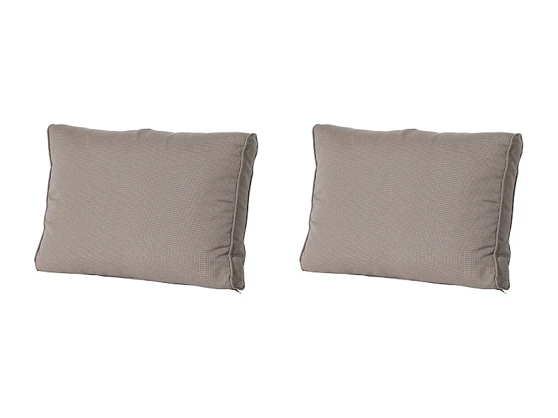 Coussin de dossier Lounge Rib liver - Environ 43 x 73 cm - Lot de 2