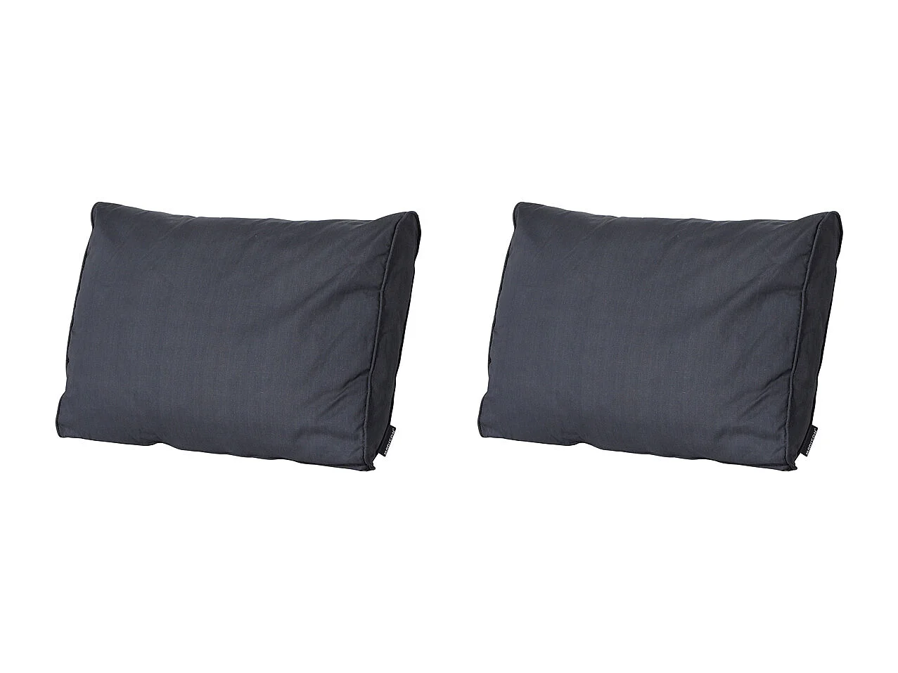 Coussin de dossier Lounge Basic noir - Environ 43 x 73 cm - Lot de 2
