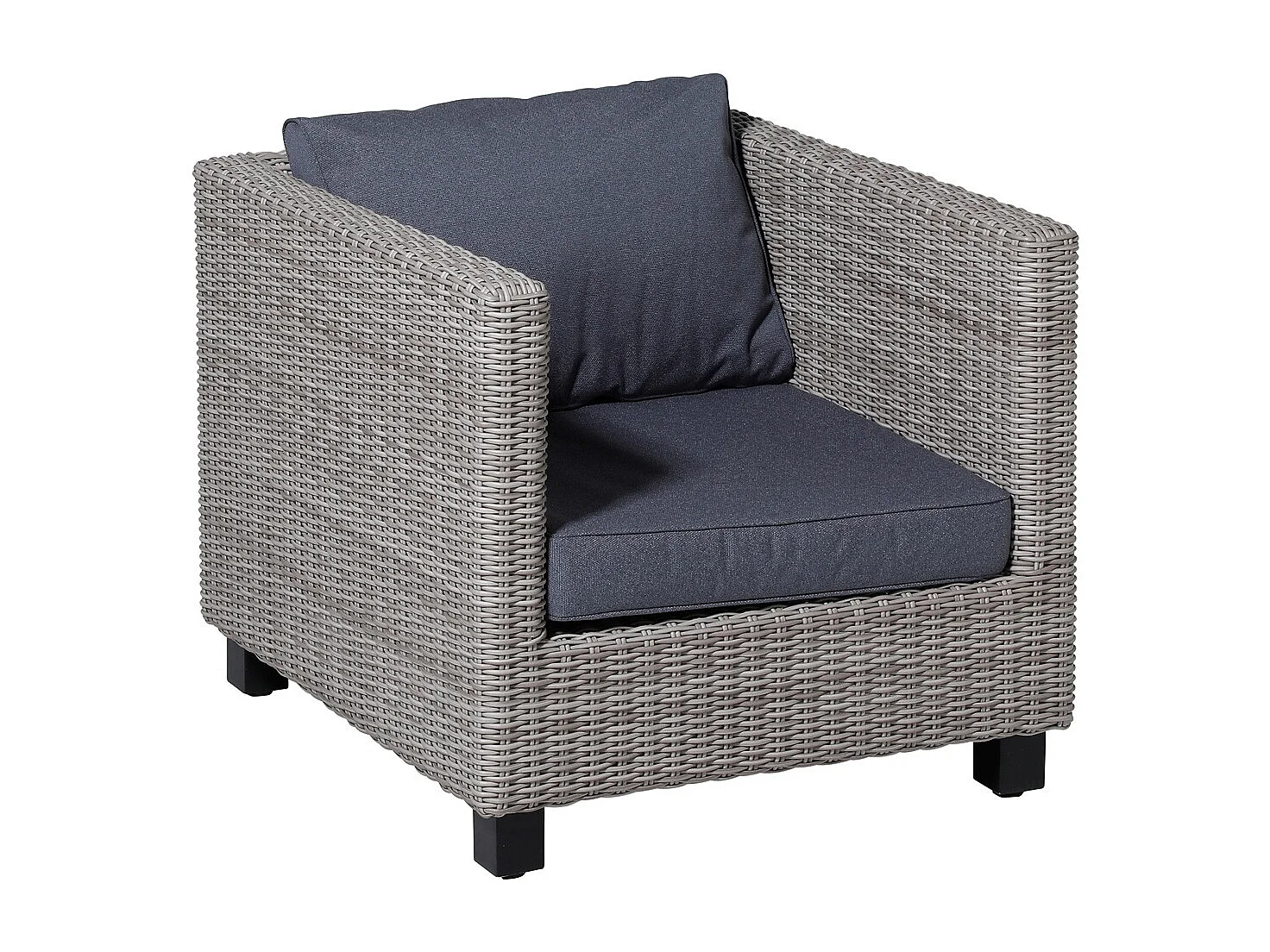 Coussin d'assise Lounge Profi-Line Manchester gris denim - Env. 73 x 73 cm - Lot de 2