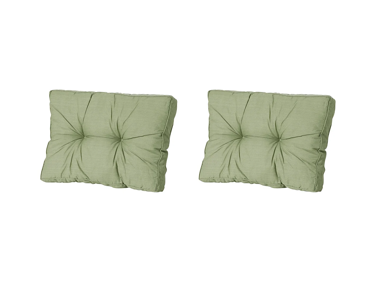 Coussin de dossier Florance Basic vert - Environ 43 x 60 cm - Lot de 2