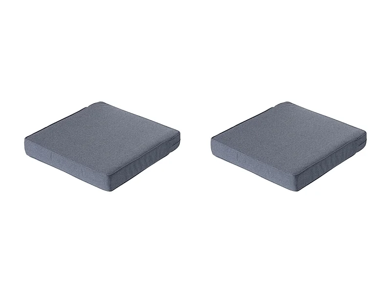 Coussin d'assise Lounge Profi-Line Manchester gris denim - Env. 60 x 60 cm - Lot de 2