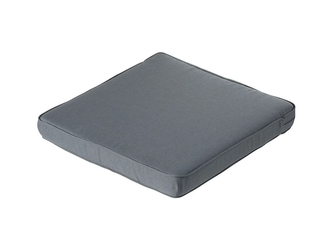 Coussin d'assise Lounge Profi-Line gris côtelé - Dimensions approximatives : 73 x 73 cm - Lot de 2