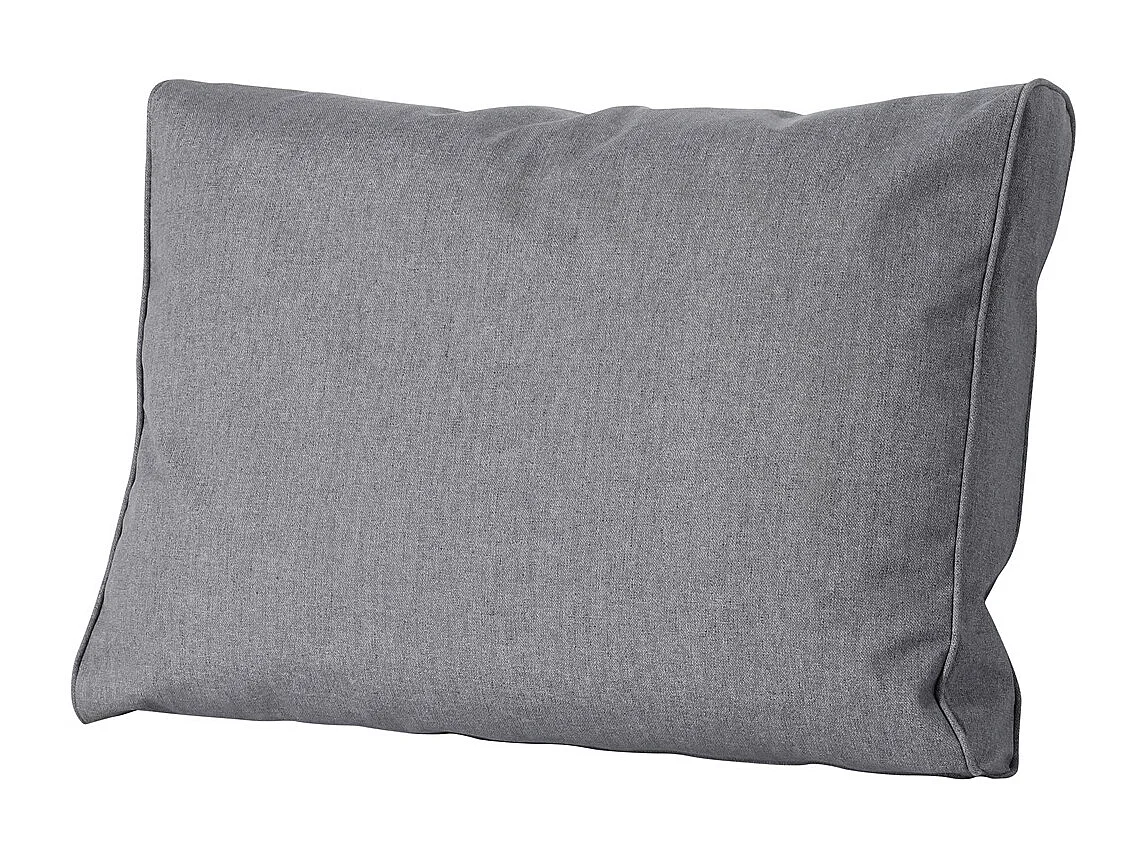 Coussin de dossier Oxford gris - Environ 40 x 60 cm - Lot de 2
