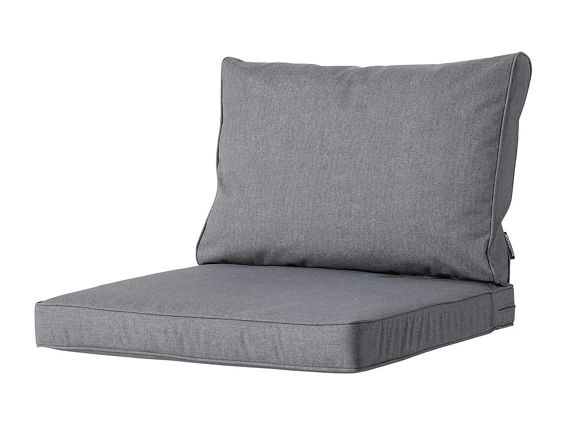 Coussin de dossier Oxford gris - Environ 40 x 60 cm - Lot de 2