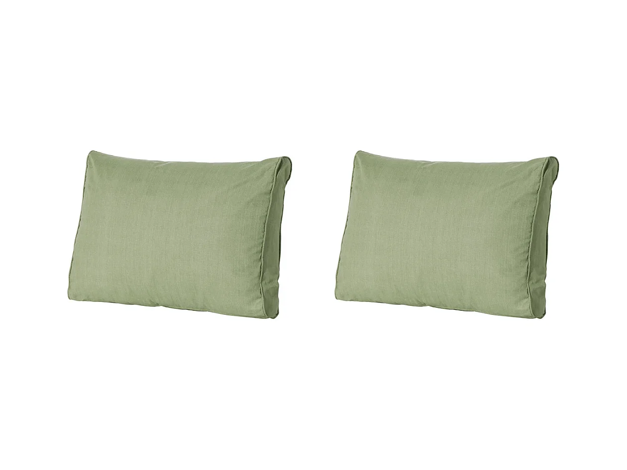 Coussin de dossier Lounge Basic vert - Environ 40 x 60 cm - Lot de 2