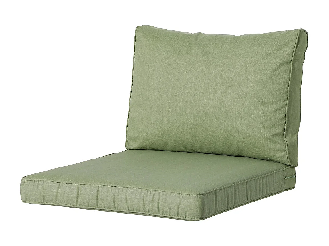 Coussin de dossier Lounge Basic vert - Environ 40 x 60 cm - Lot de 2