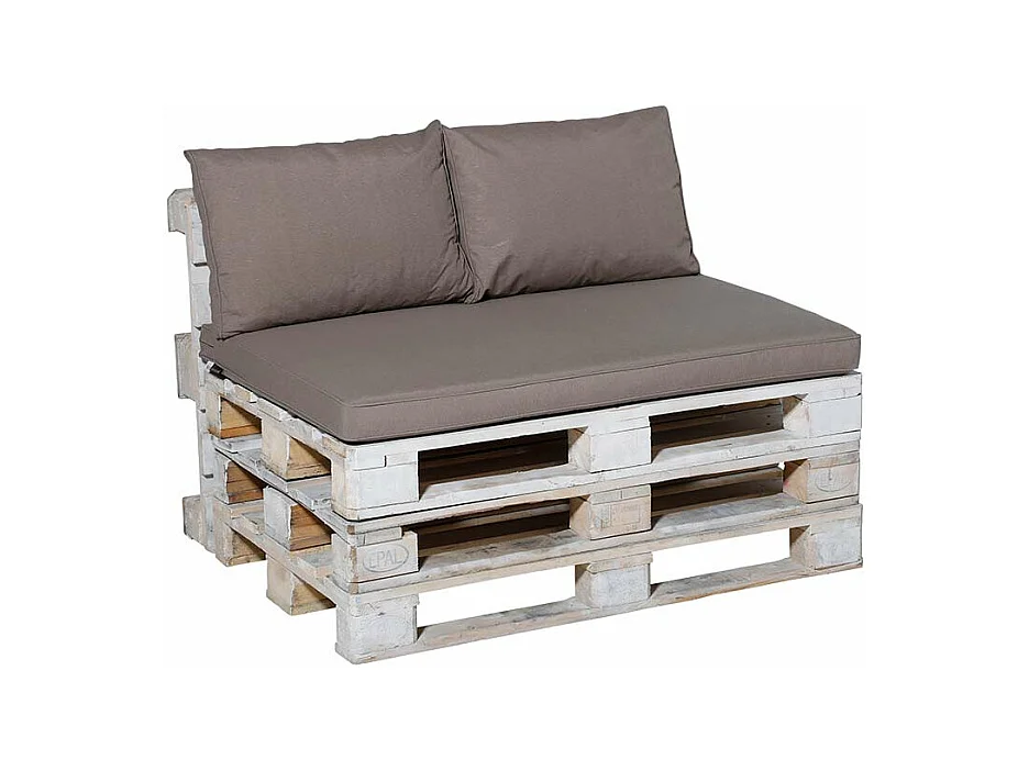 Coussin palette assise Panama Taupe 120 x 80 cm