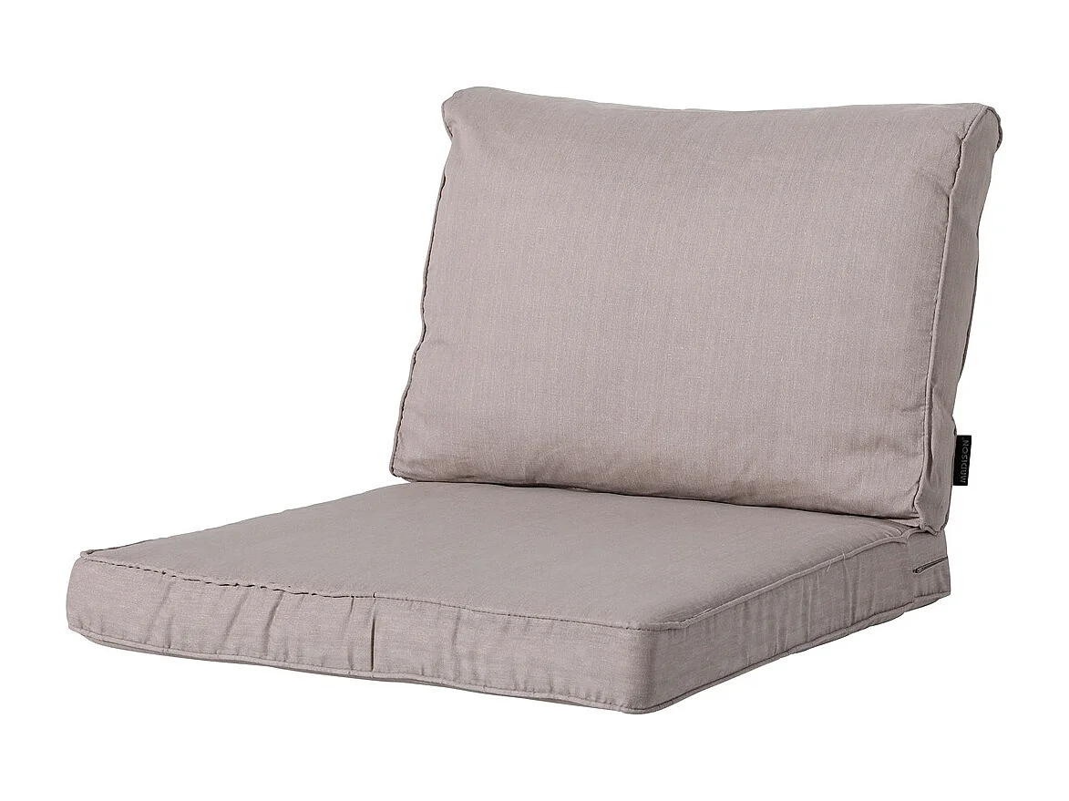 Coussin de dossier Lounge Basic taupe - Environ 40 x 60 cm - Lot de 2