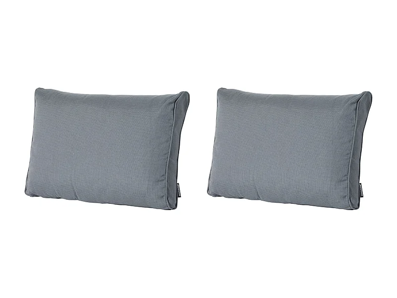 Lounge Rückenkissen Rib grau - ca. 40x60 cm - 2er Set